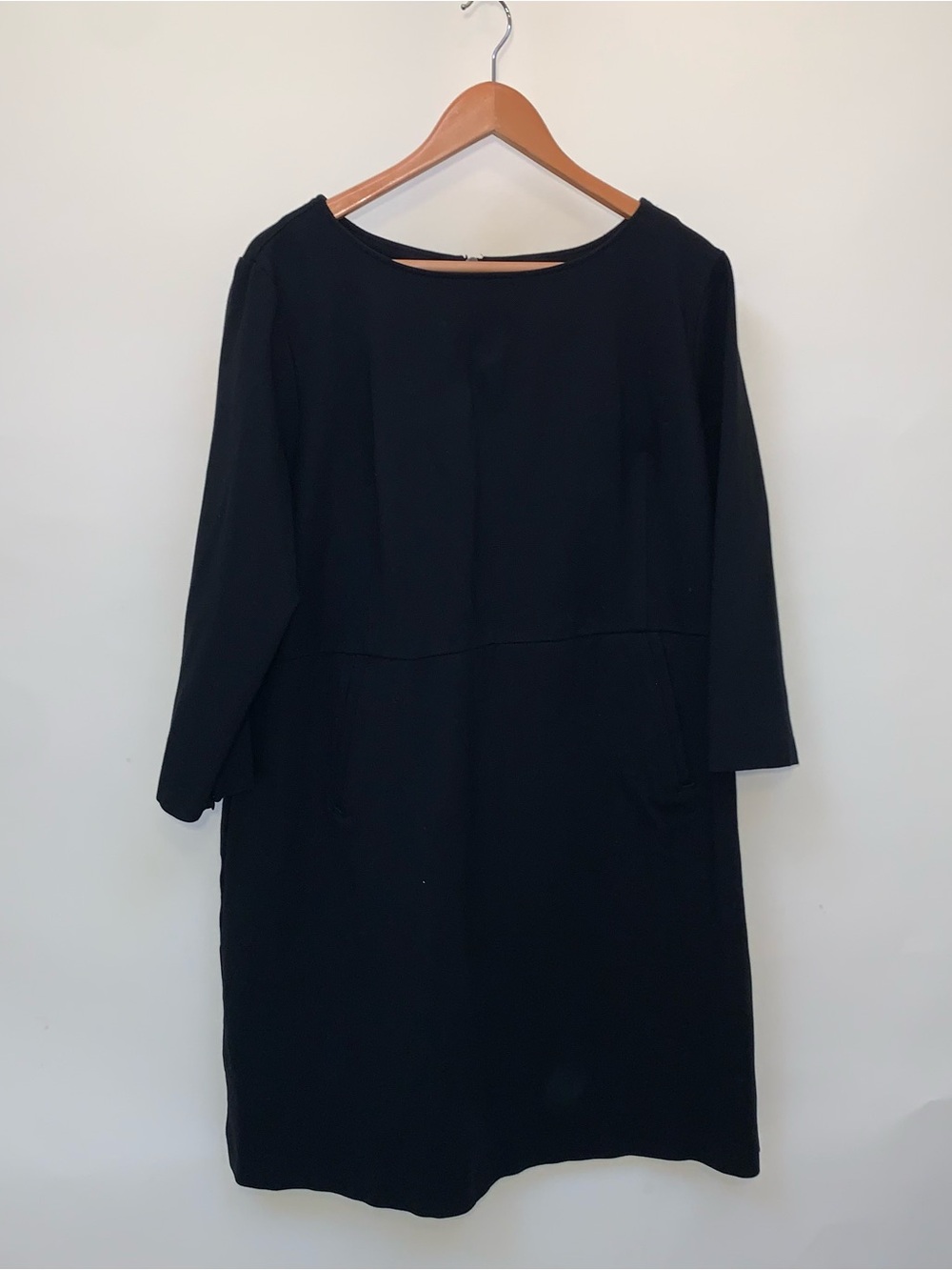SPANX The Perfect Shift Dress Classic Ponte 3/4 Sleeves Size 2X In Black